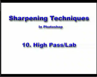 10 High Pass Lab Sharpening